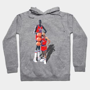Bol and Bogues Retro 90s Bullets Basketball Design Hoodie